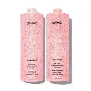 Amika Mirrorball High Shine + Protect Shampoo 33.8oz Conditioner 33.8oz